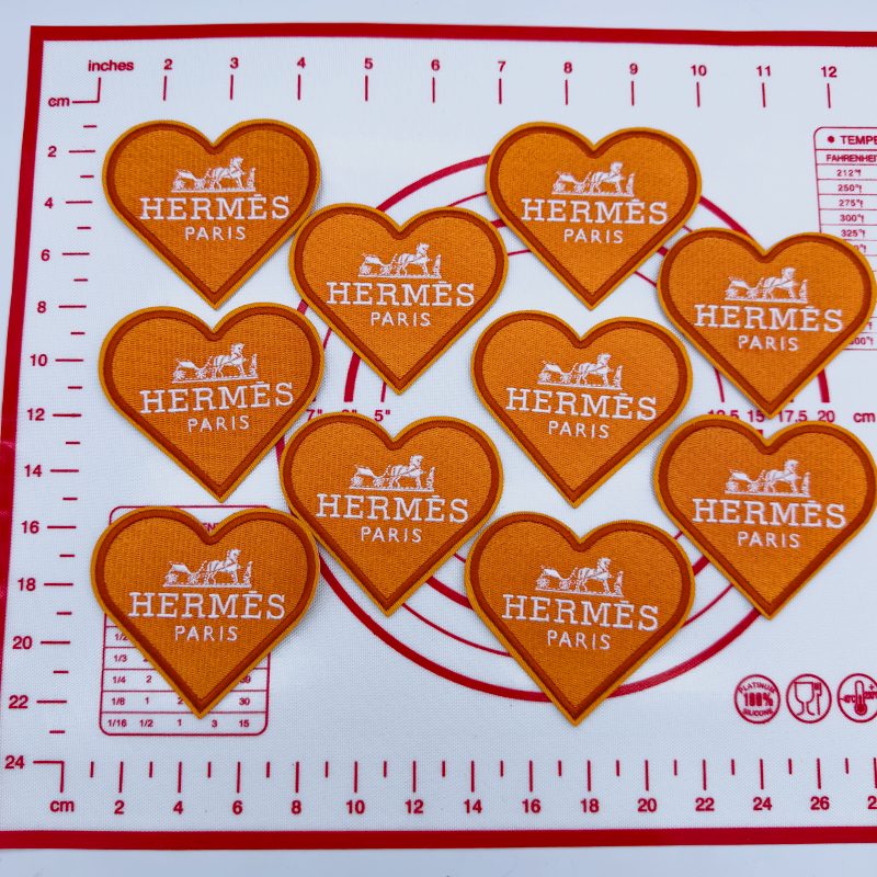 H- Orange Love Shape Patch