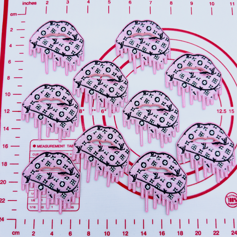 L-Pink Lips Shape Patch