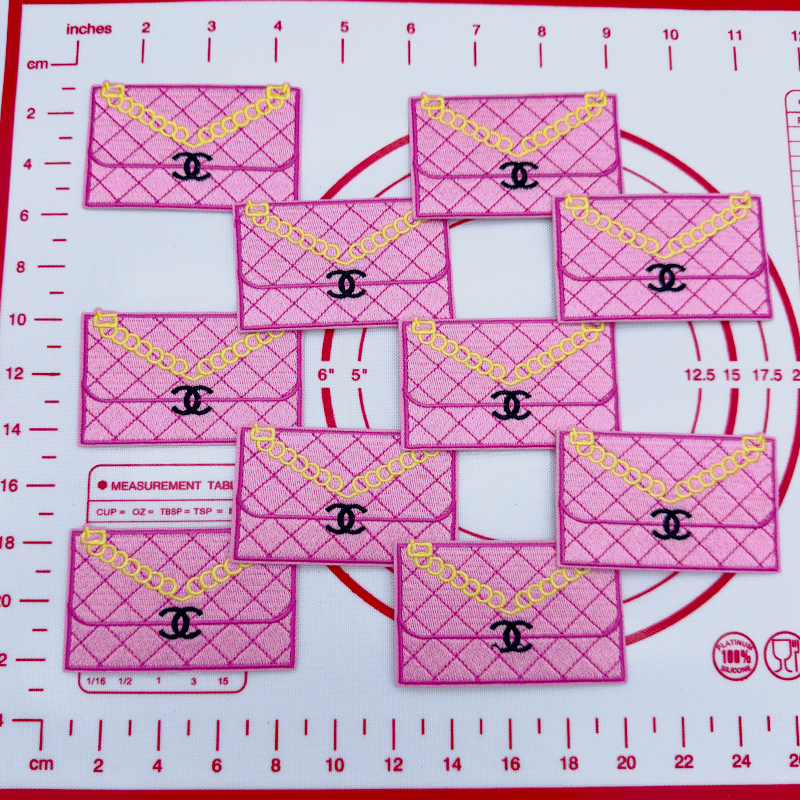 C-Pink Bag Shape Patch
