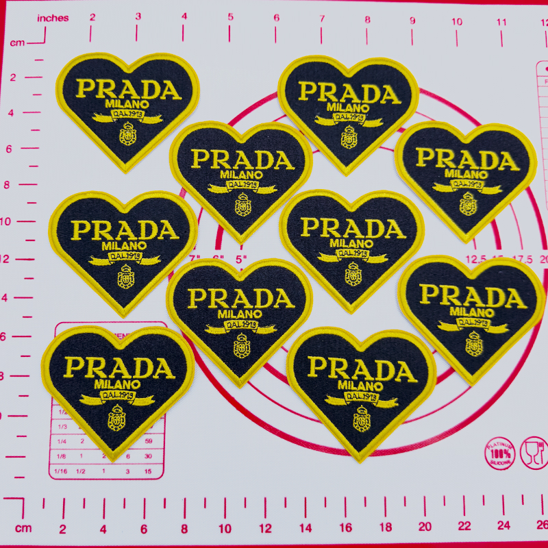 P-Gold And Black Love Shape Patch