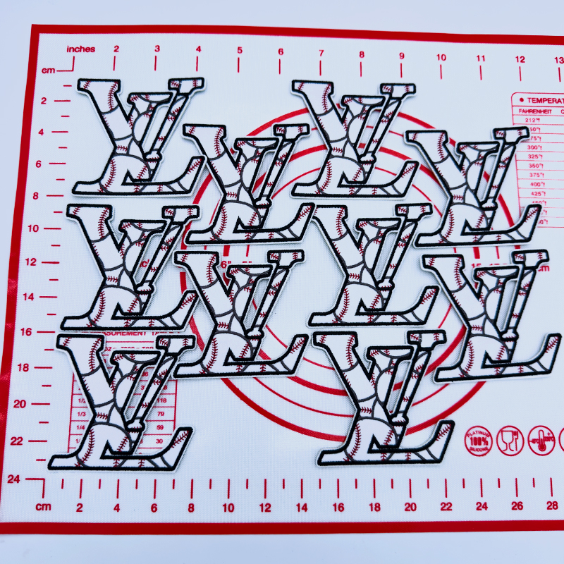 L- White With Patterns  Patch