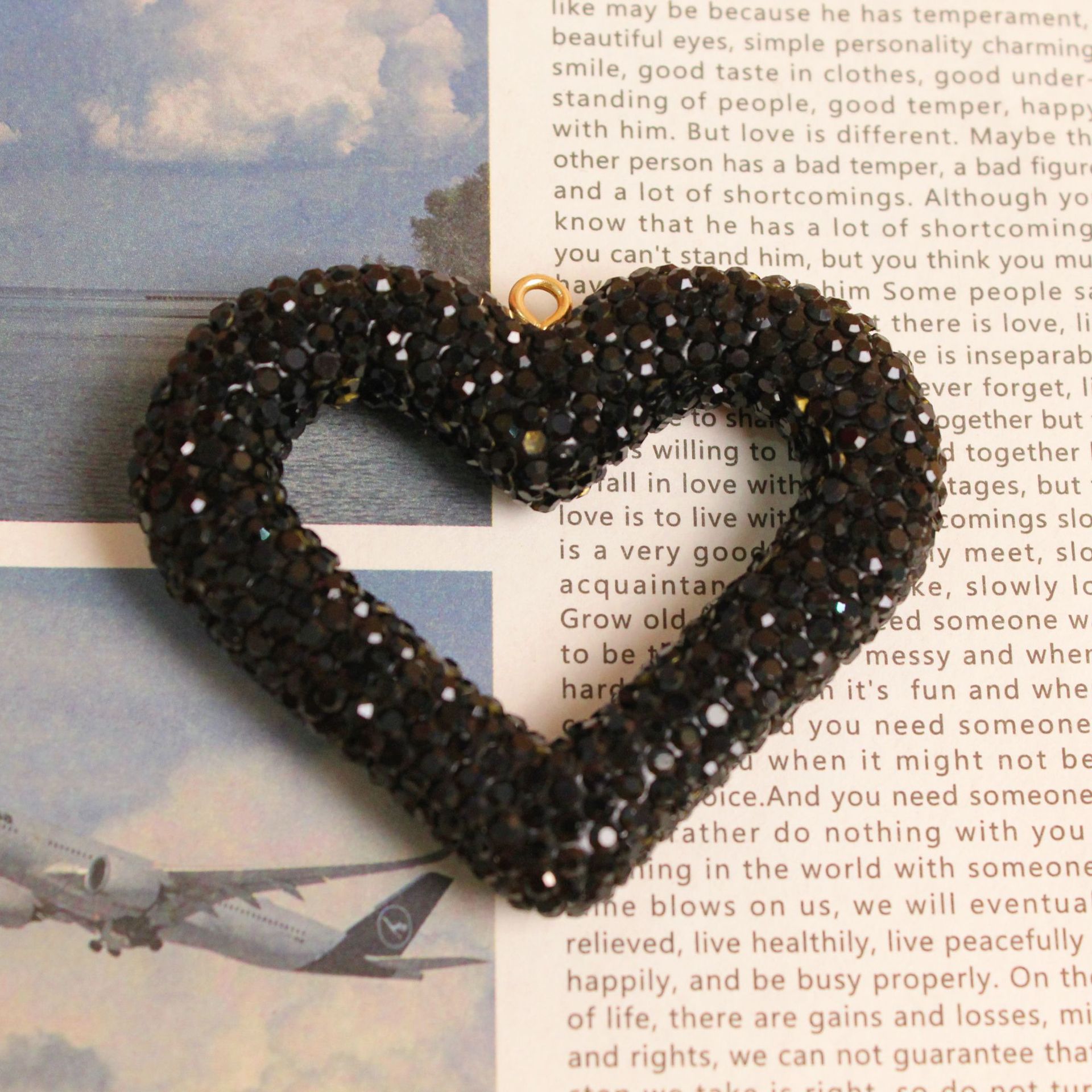 Heart Shape With Diamond 60MM*50MM