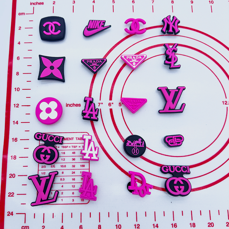 20 PCS Rose Red CrocCharms