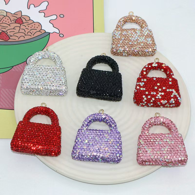 Large Colorful Full-Diamond Handbag 55MM*52MM