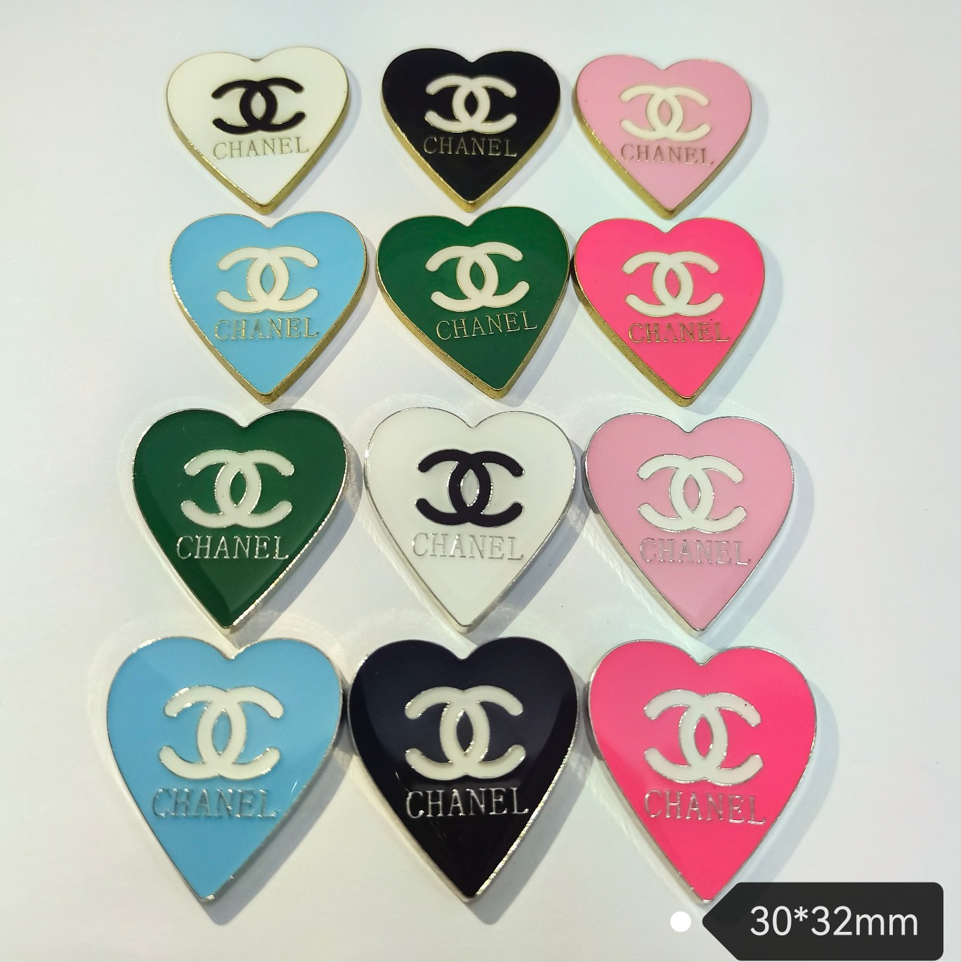 CC Metal Patch Love Shape 30MM*30MM