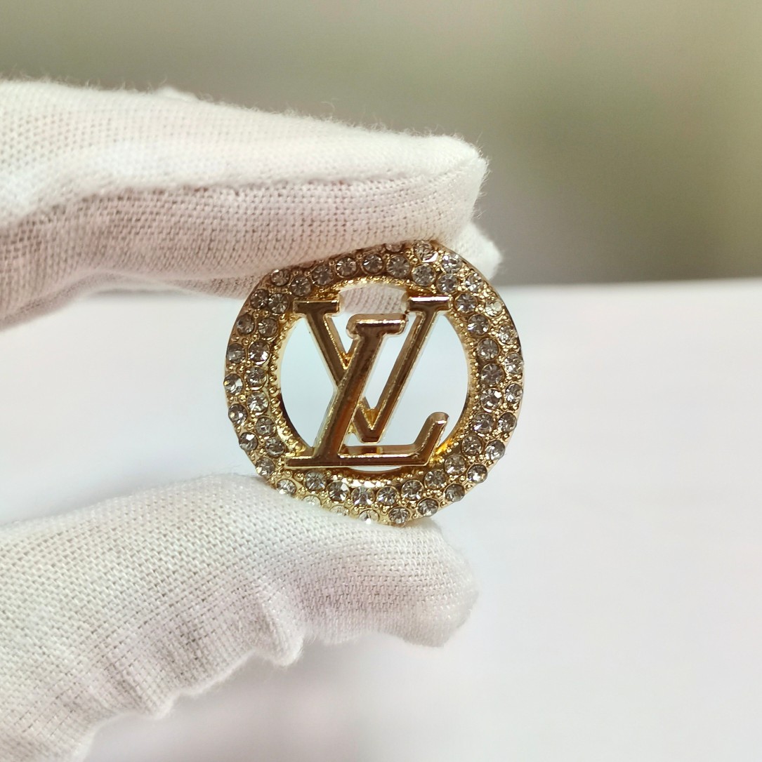 L Round Shape With Diamonds 30MM*30MM