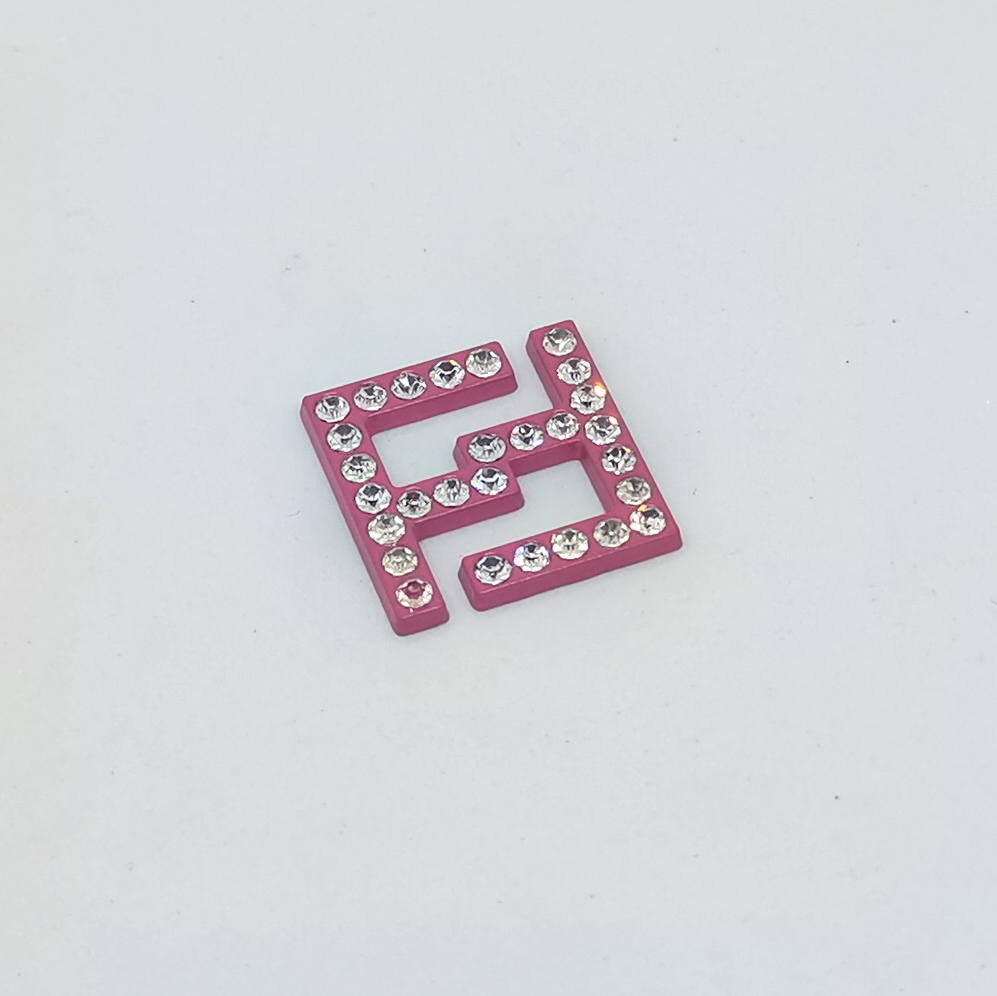 FF-Sign Square Shape With Diamonds 20MM*20MM