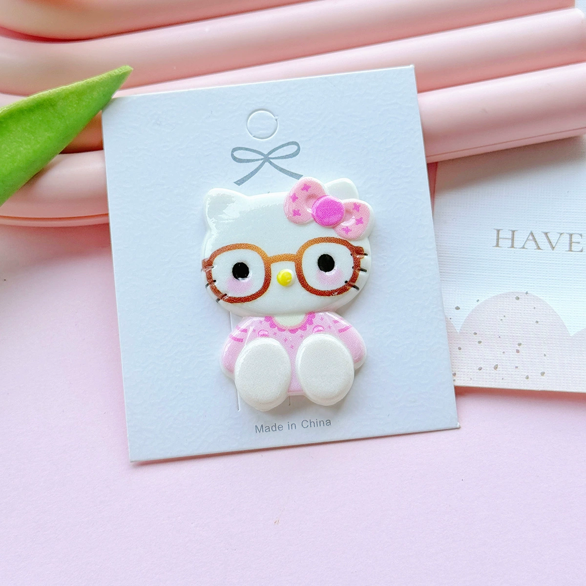 10 PCS 1 pack MIXED Hello Kitty wearing glasses 44MM*35MM
