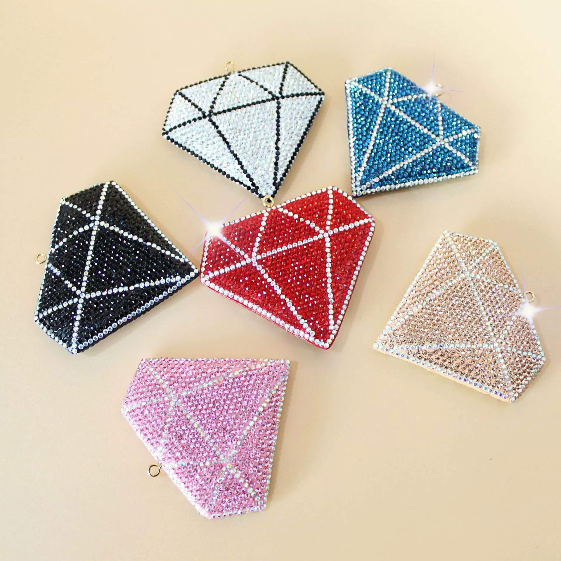 Large Full-Diamond Diamond Shape 72MM*62MM