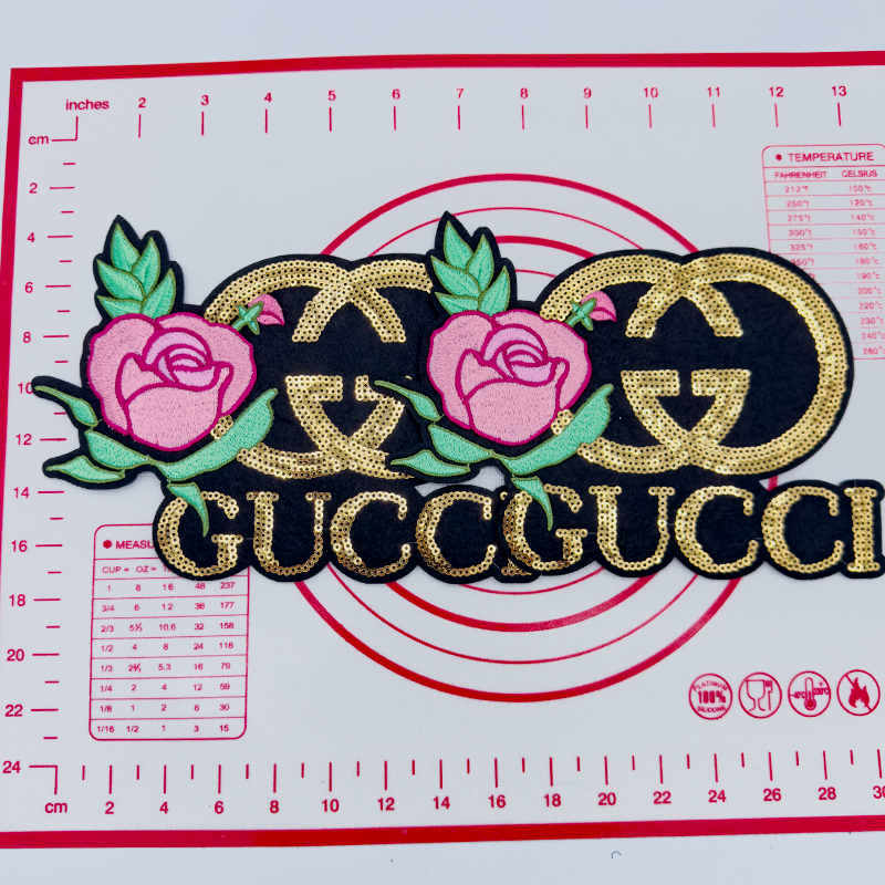 Large GG-With Flower Shape Patch