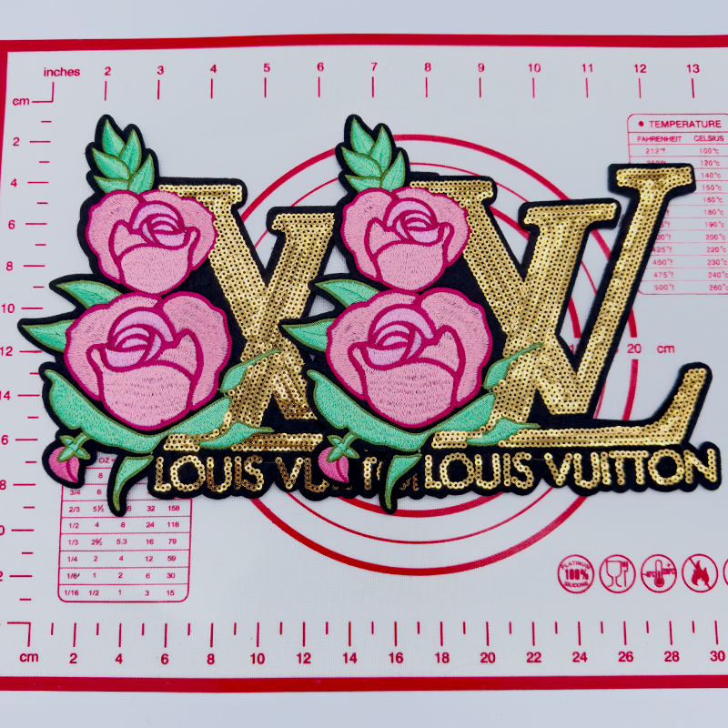 Large L-With Flower Shape Patch