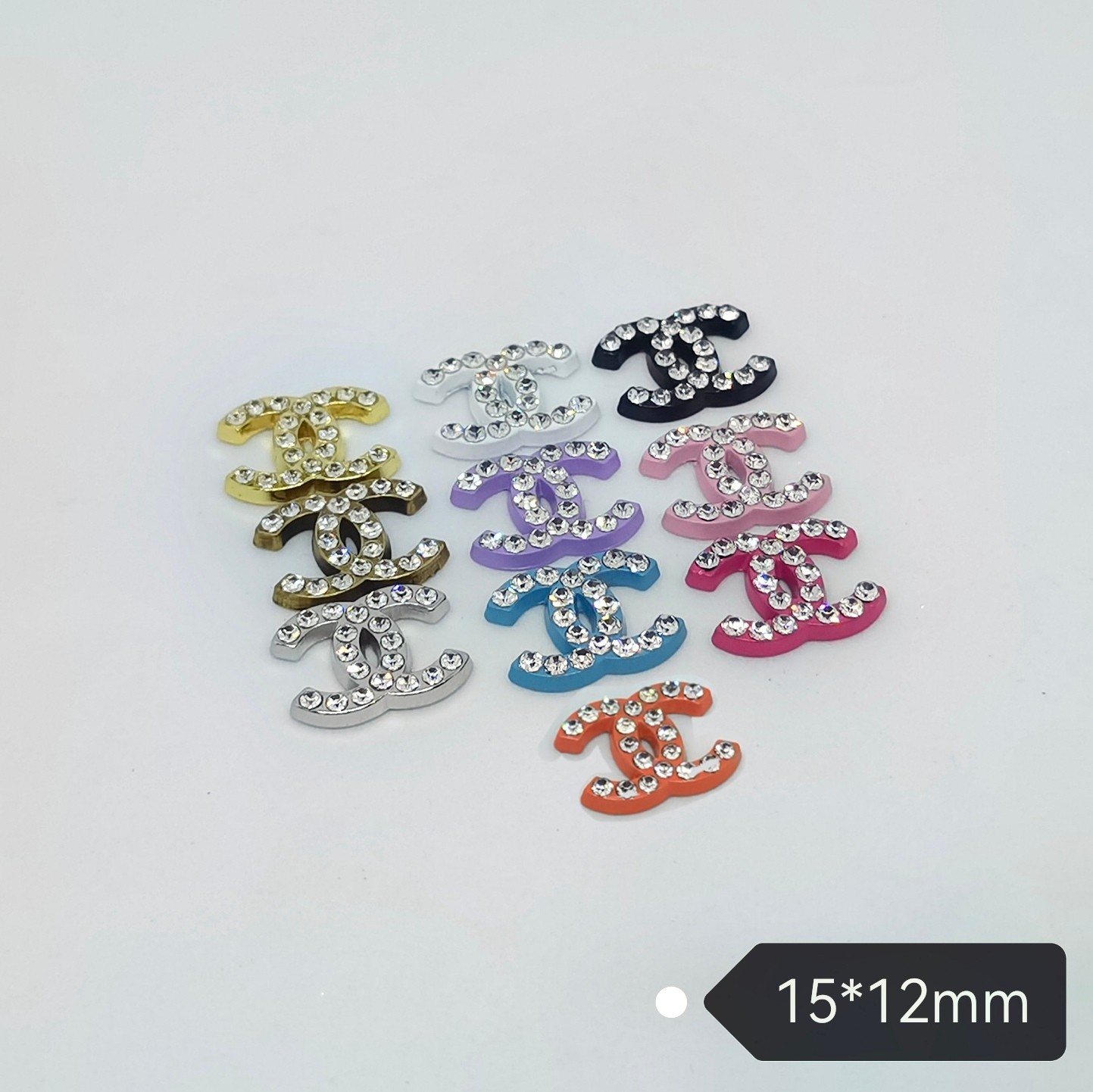 C- Patches With Diamonds Double C 15MM*12MM