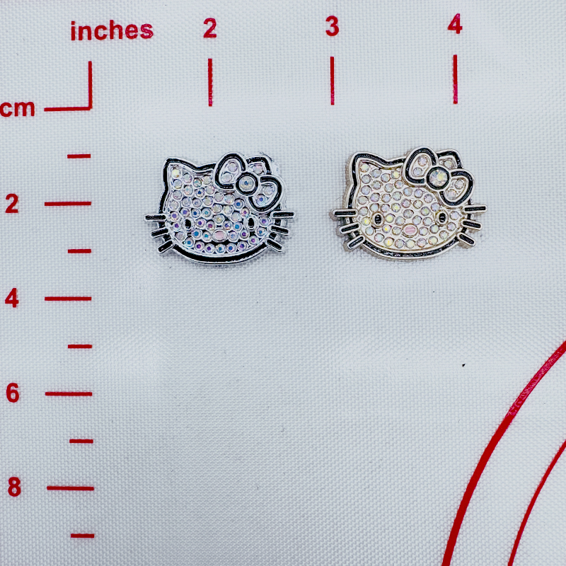 A Bag of（10PCS）Non-Metal kitty head With Diamonds