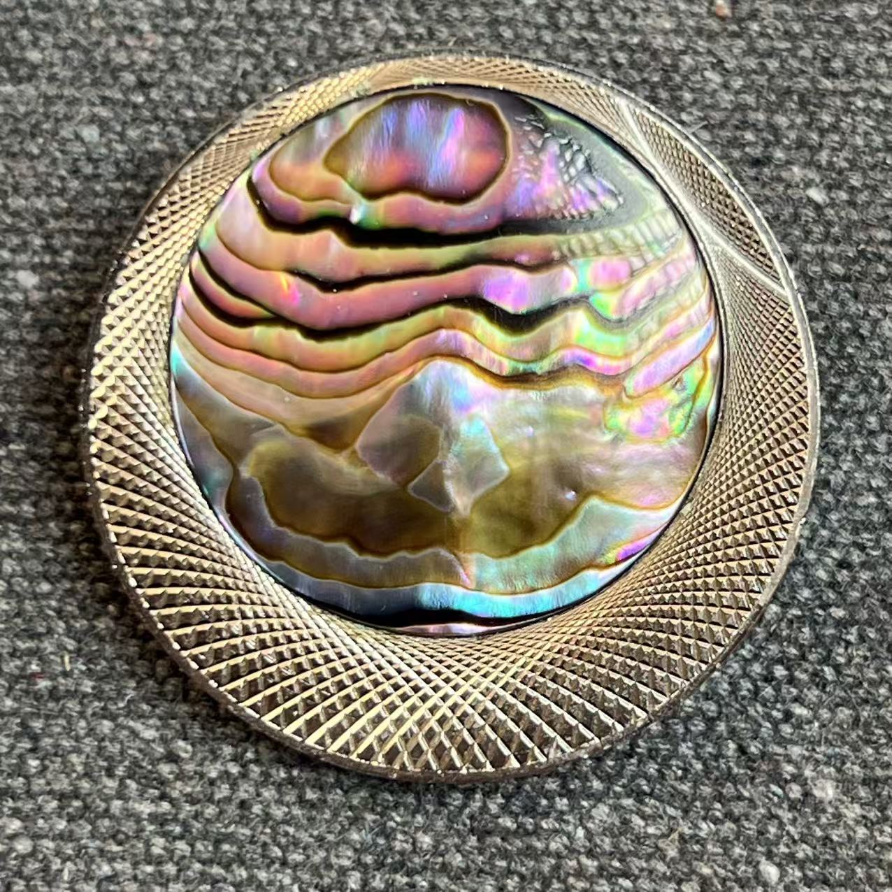 Mother-of-Pearl Inlay Brooch