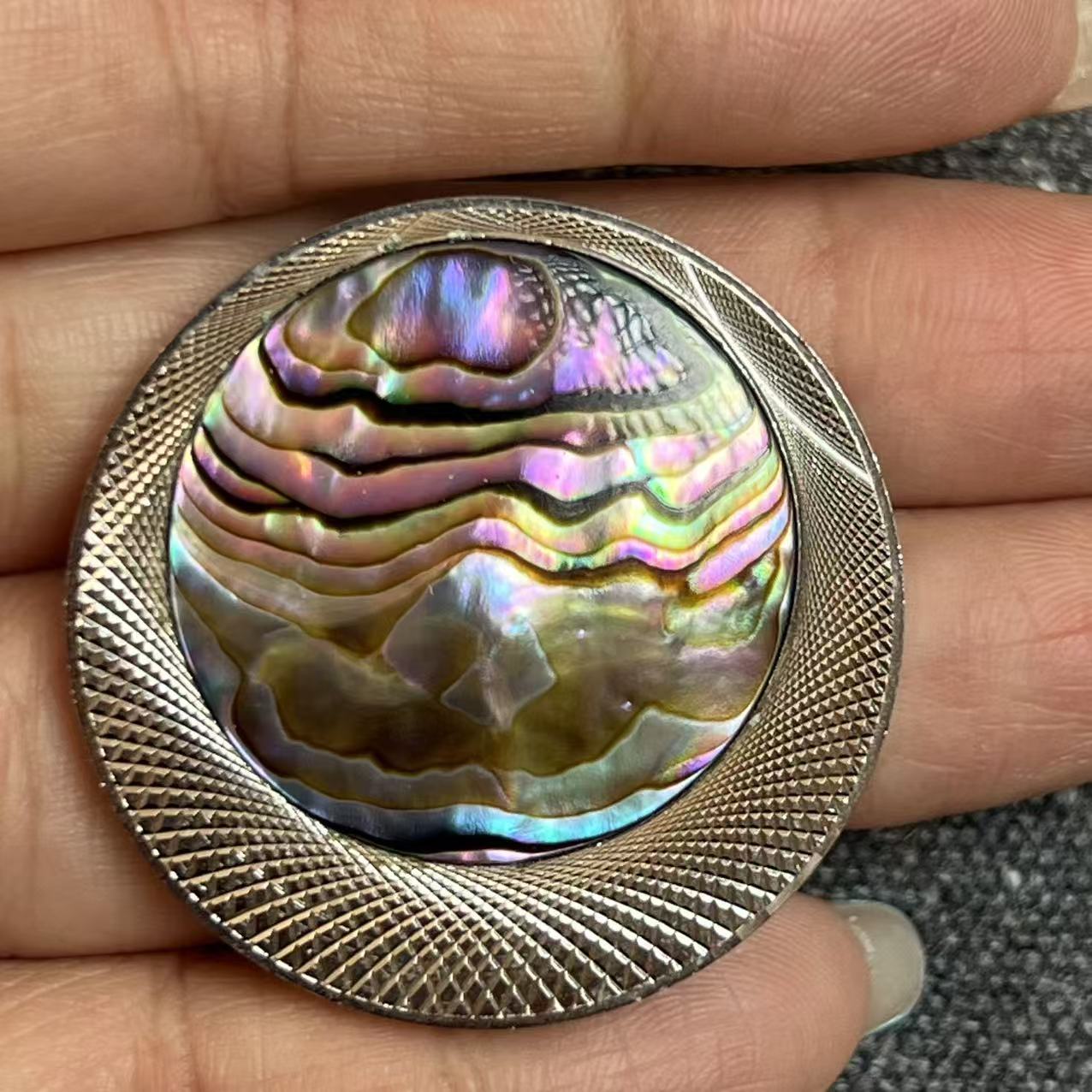 Mother-of-Pearl Inlay Brooch