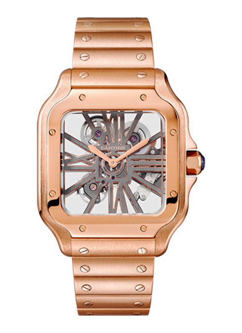 Cartier Santos 18K Rose Gold Men’s Watch, WHSA0016