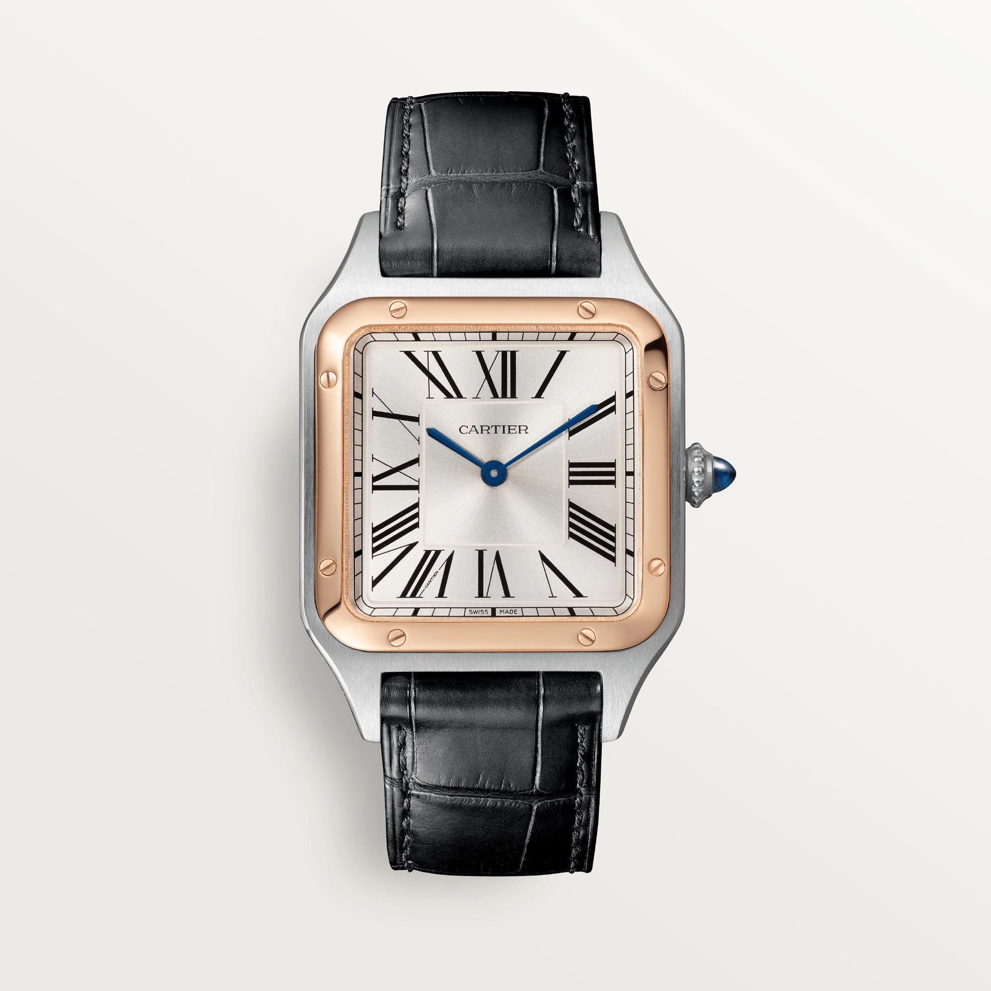 Cartier Santos Stainless Steel & Rose Gold Unisex Watch, W2SA0011