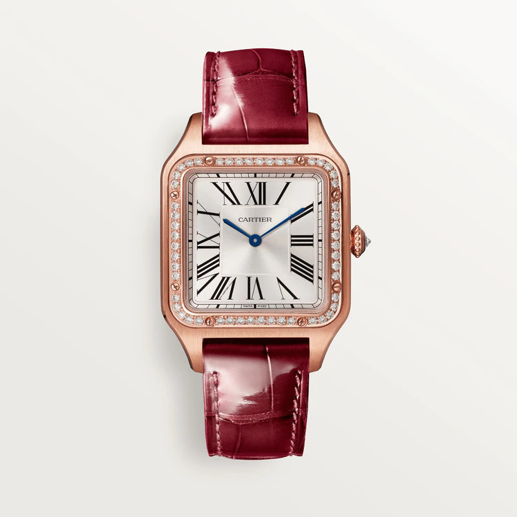 Cartier Santos 18K Rose Gold & Diamonds Lady’s Watch, WJSA0016