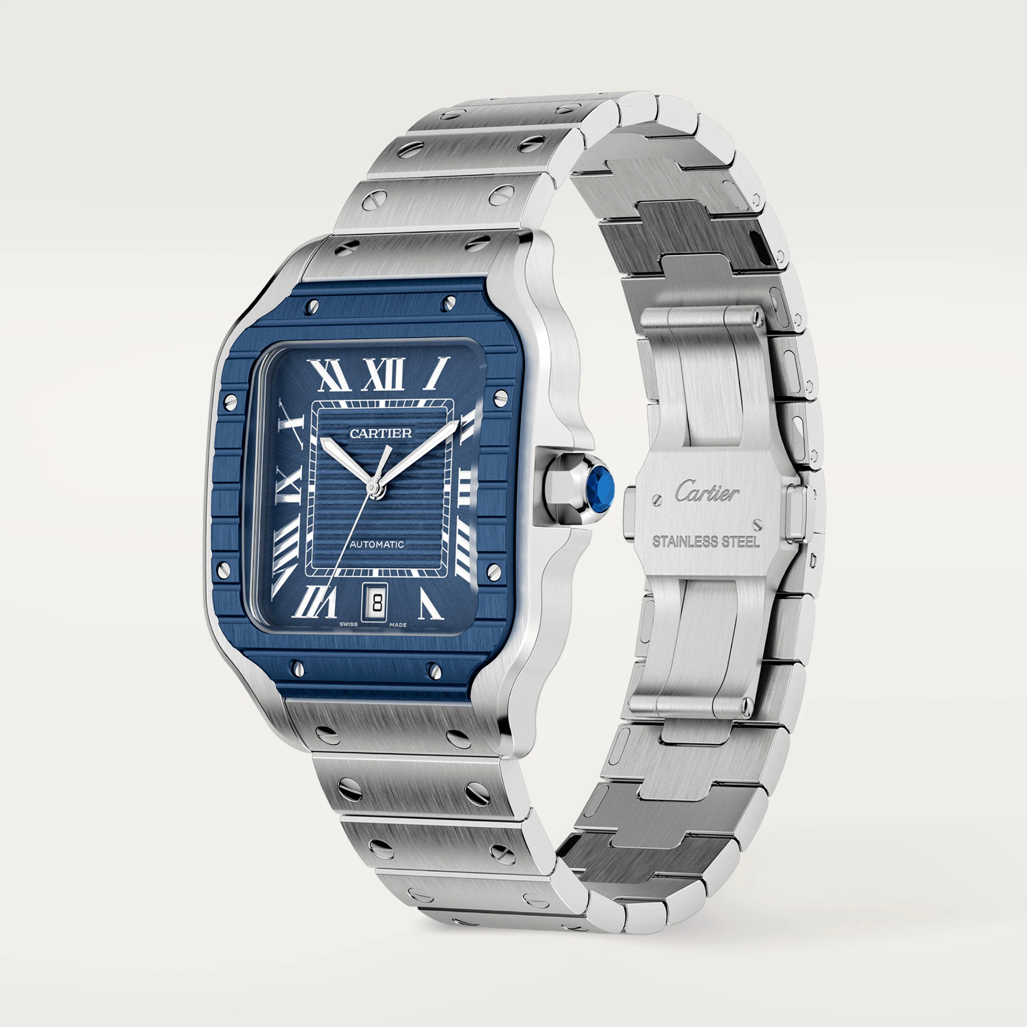Cartier Santos Stainless Steel & PVD Men’s Watch, WSSA0048