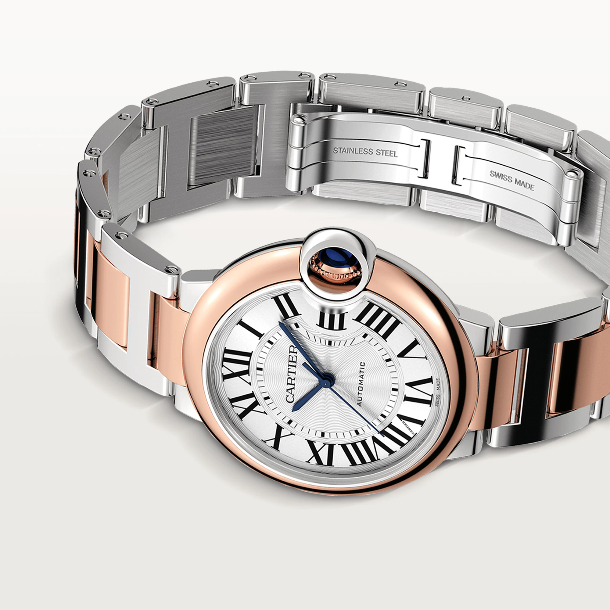 Cartier Ballon Bleu 42 mm Stainless steel & Rose Gold Men’s Watch, W2BB0034