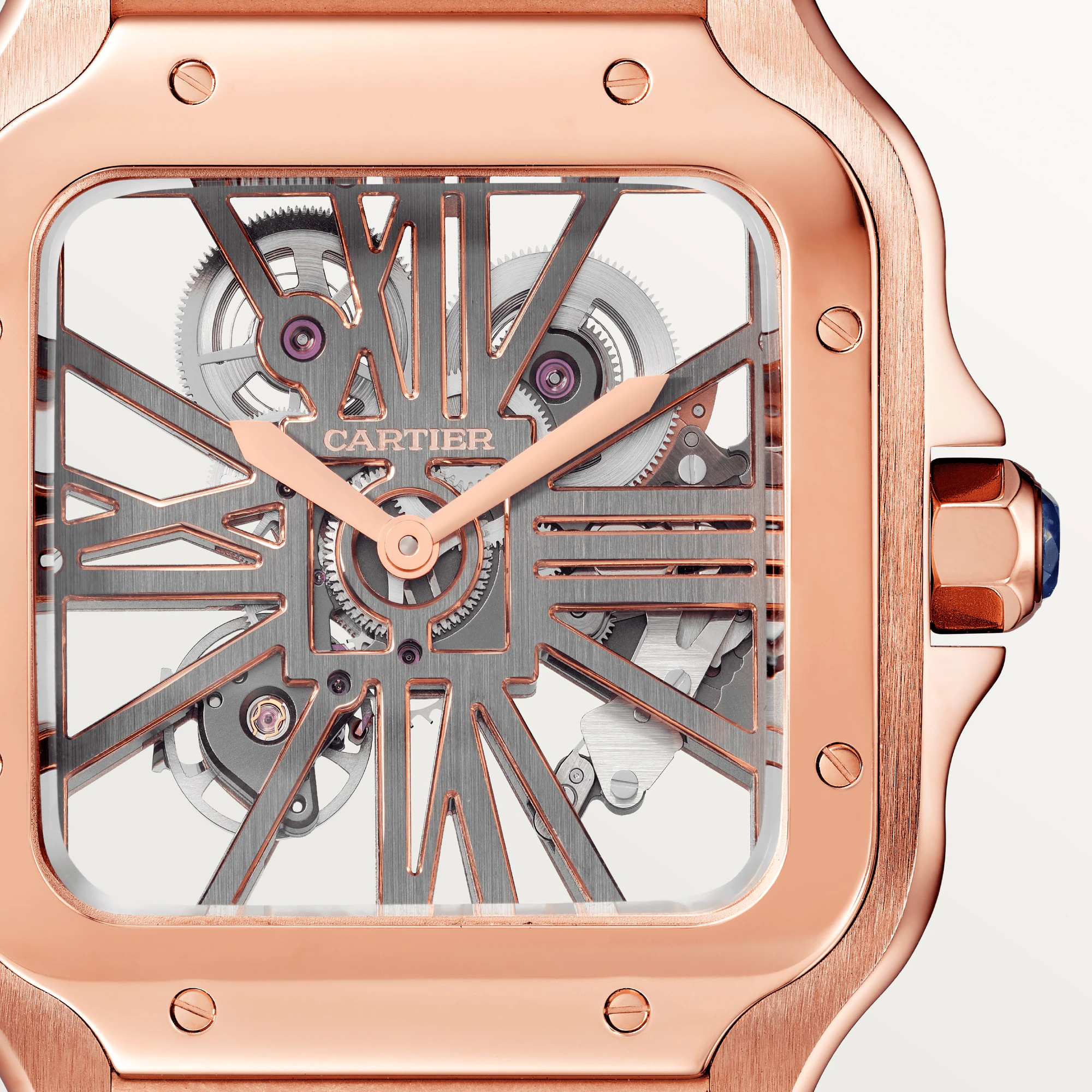 Cartier Santos 18K Rose Gold Men’s Watch, WHSA0016