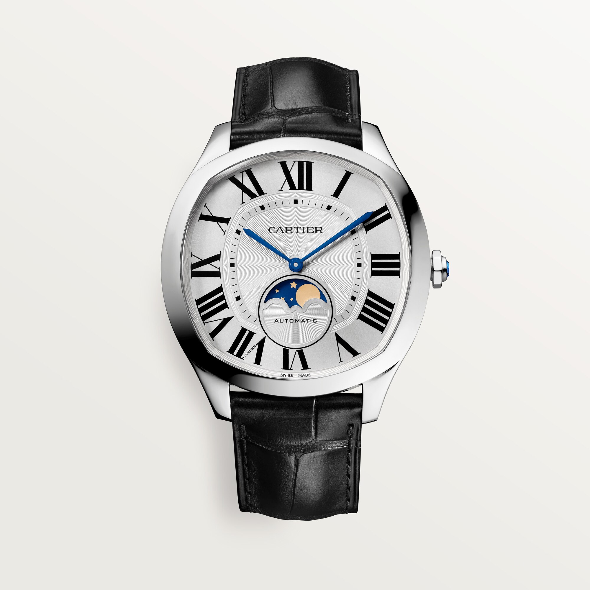 Cartier Drive Moon Phases Stainless steel Men’s Watch, WSNM0008