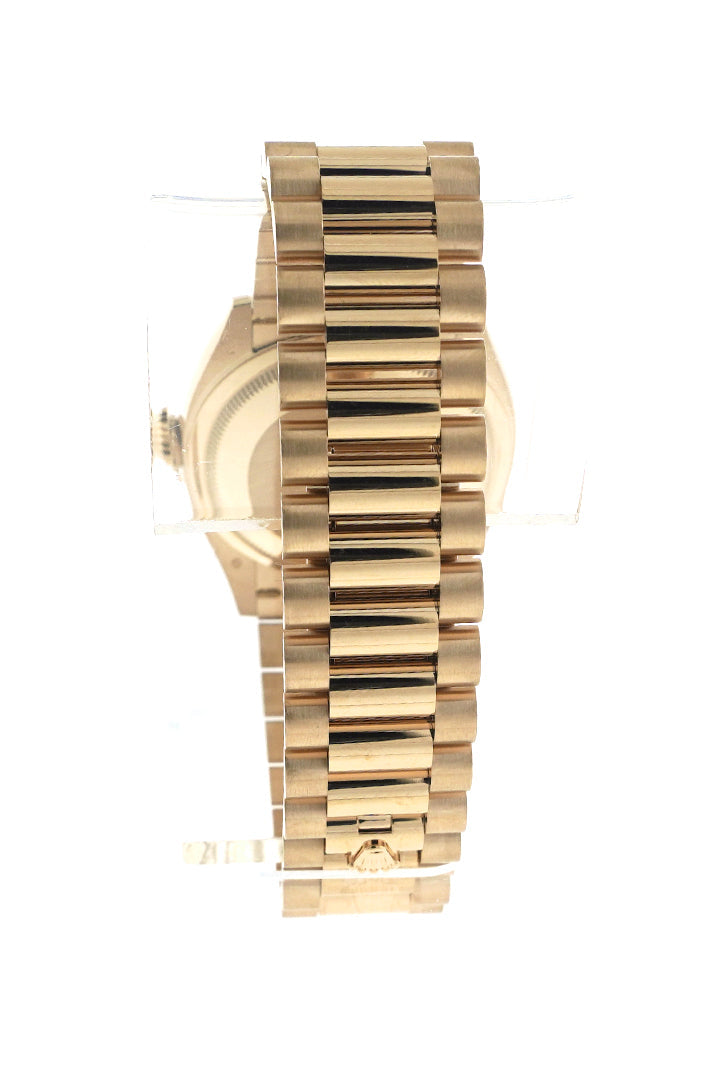 Rolex Day-Date 36 Mother of Pearl  Dial Gold Diamond Bezel Watch 128348RBR-0017 128348RBR