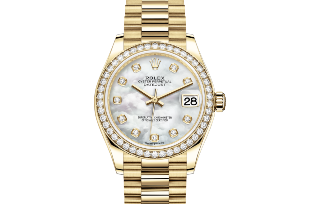 LadyRolex DATEJUST 31 White Mother-of-pearl Set With Diamonds,278288RBR