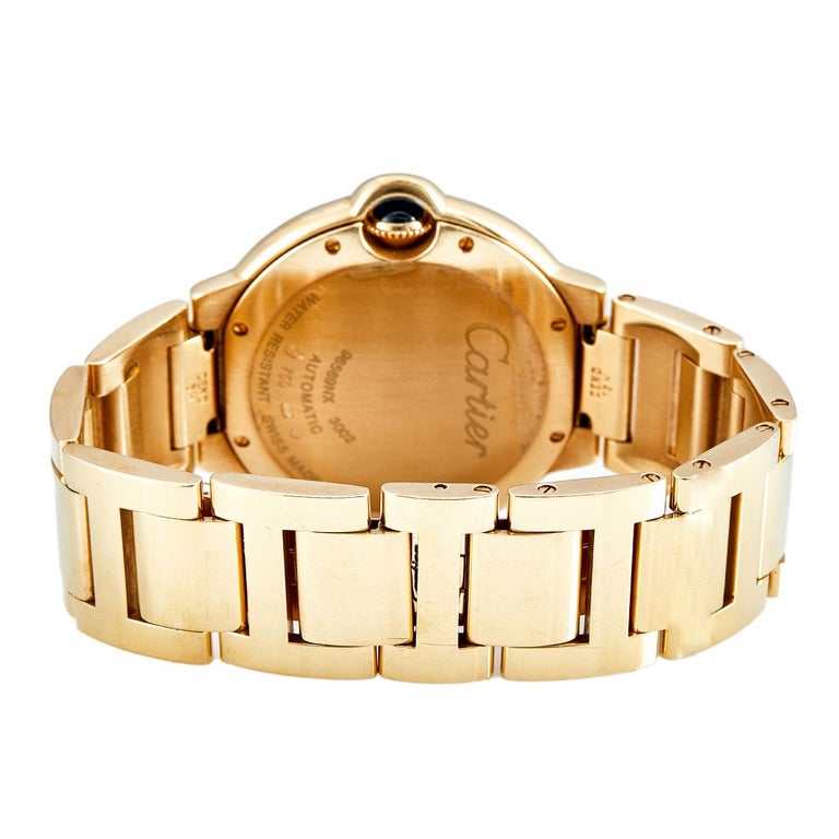 Cartier Ballon Bleu 36mm Yellow Gold & Diamond Lady’s Watch, WJBB0070