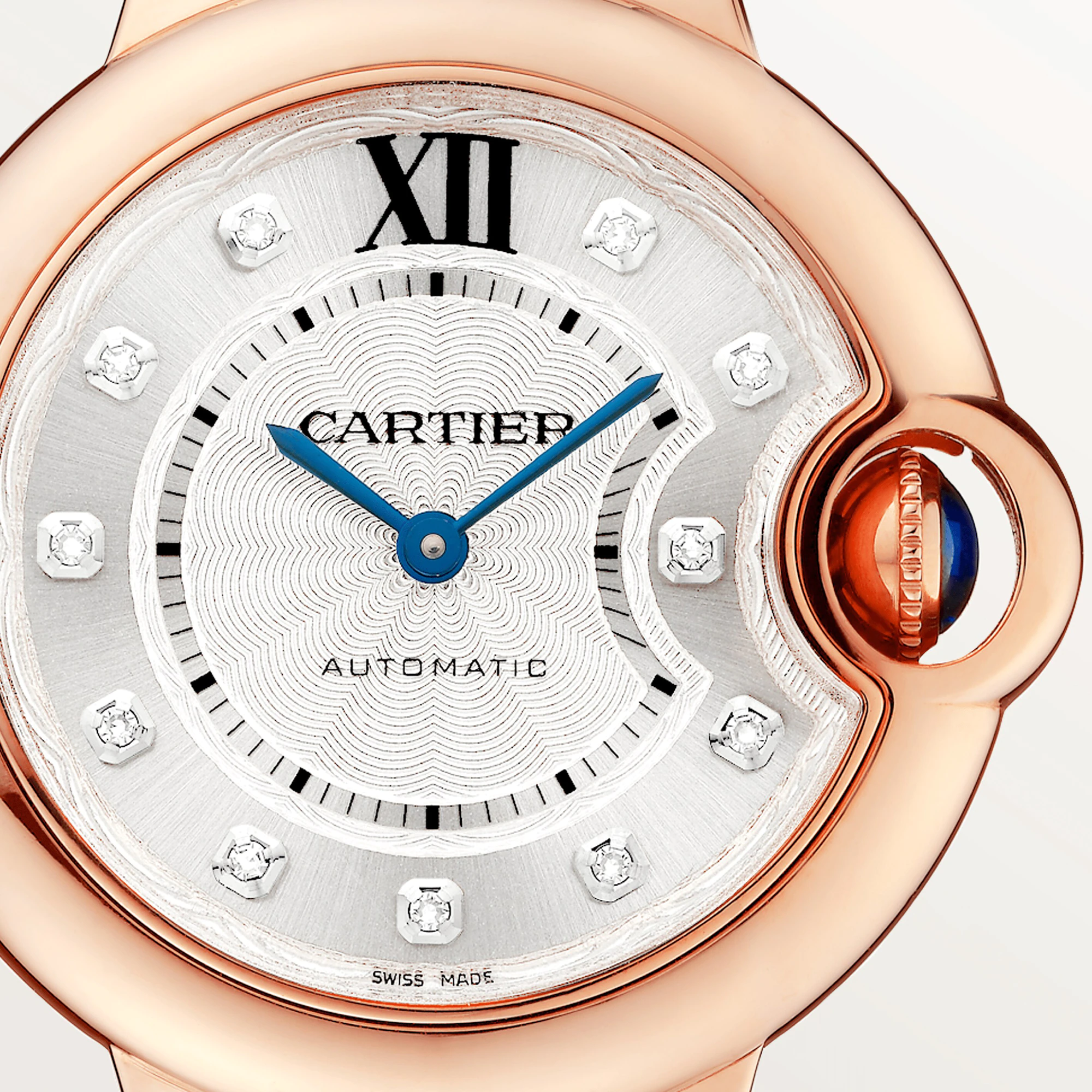 Cartier Ballon Bleu 18K Rose Gold & Diamonds Ladies Watch, WE902063