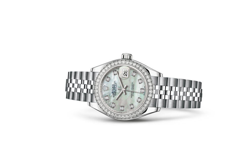 LadyRolex DATEJUST White Mother-of-pearl Set With Diamonds,279384RBR