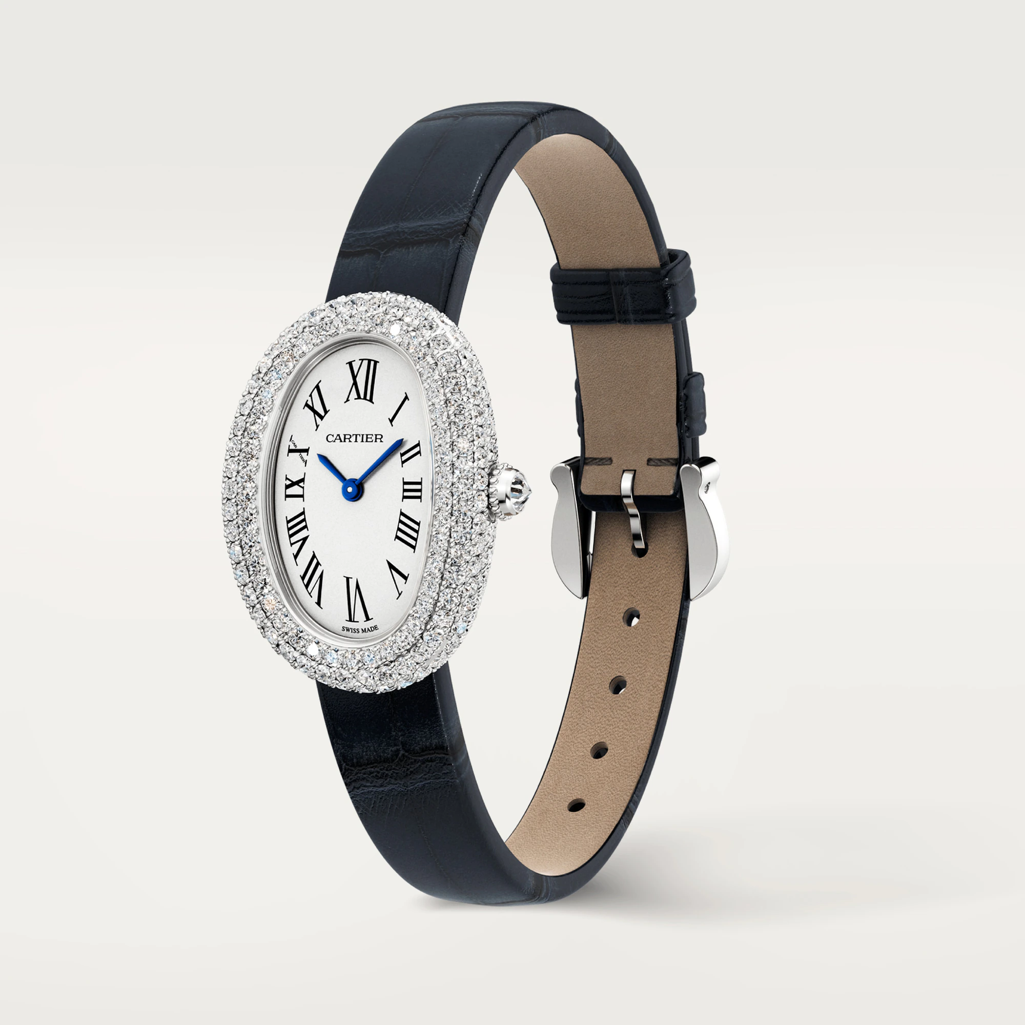 Cartier Baignoire 18K White Gold & Diamonds Ladies Watch, WJBA0015
