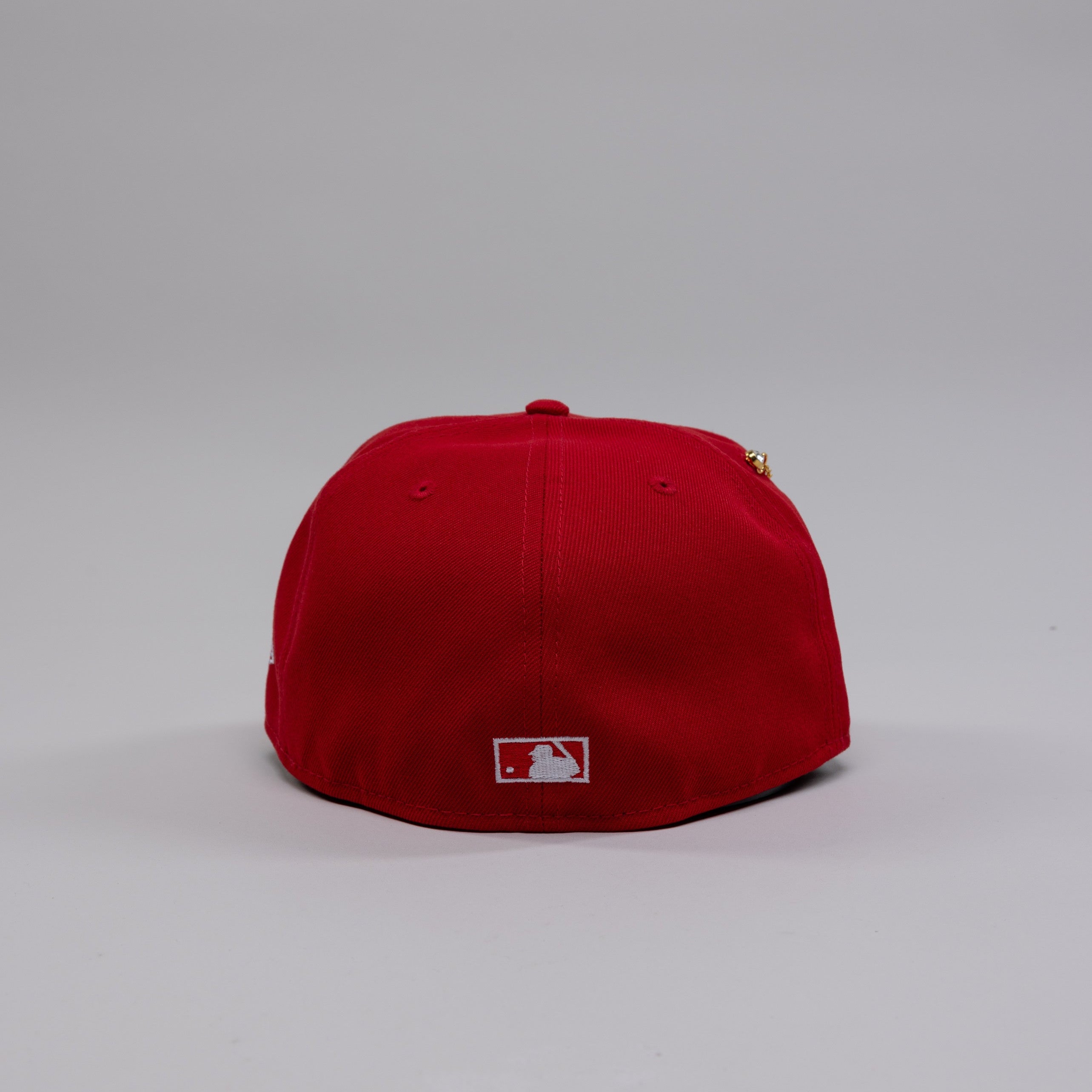 NEW ERA EXCLUSIVE 59FIFTY RED UPSIDE DOWN LOS ANGELES DODGERS W/ 40TH ANNIVERSARY SIDE PATCH - Thesouthcap