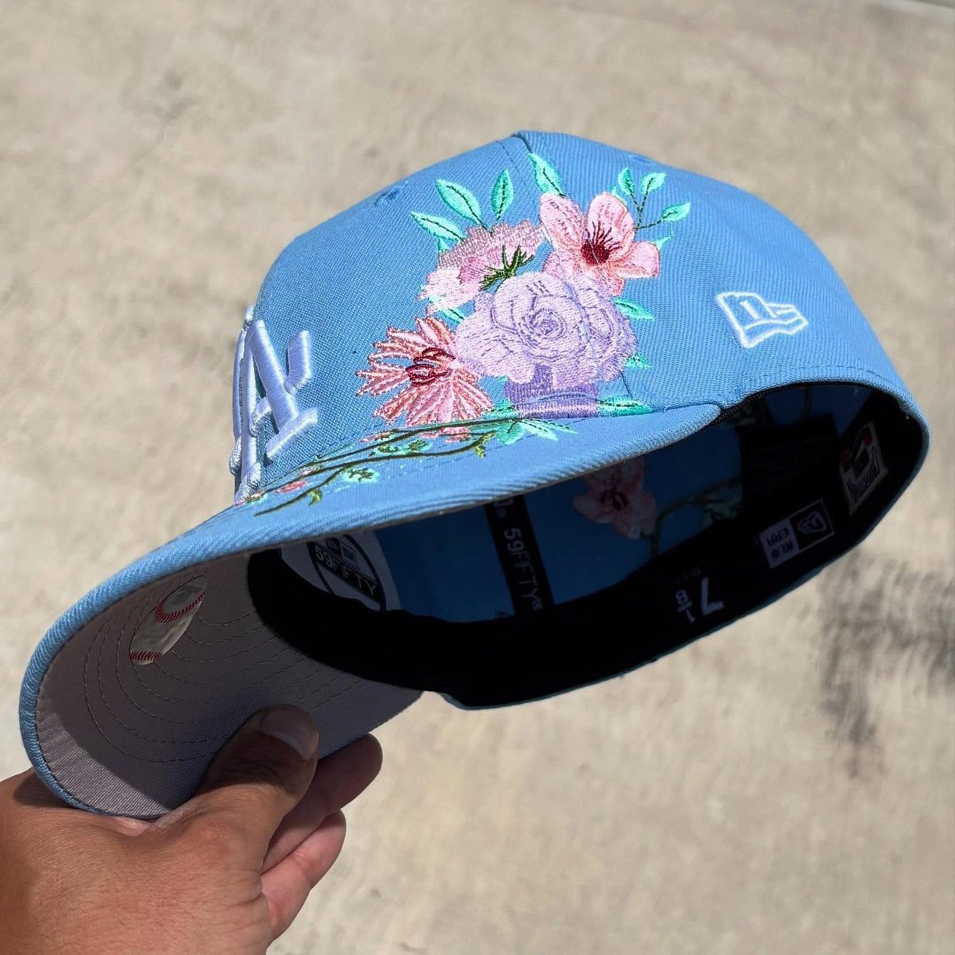 NEW ERA LOS ANGELES DODGERS FLORAL EMBROIDERED CASUAL BASEBALL CAP - Thesouthcap