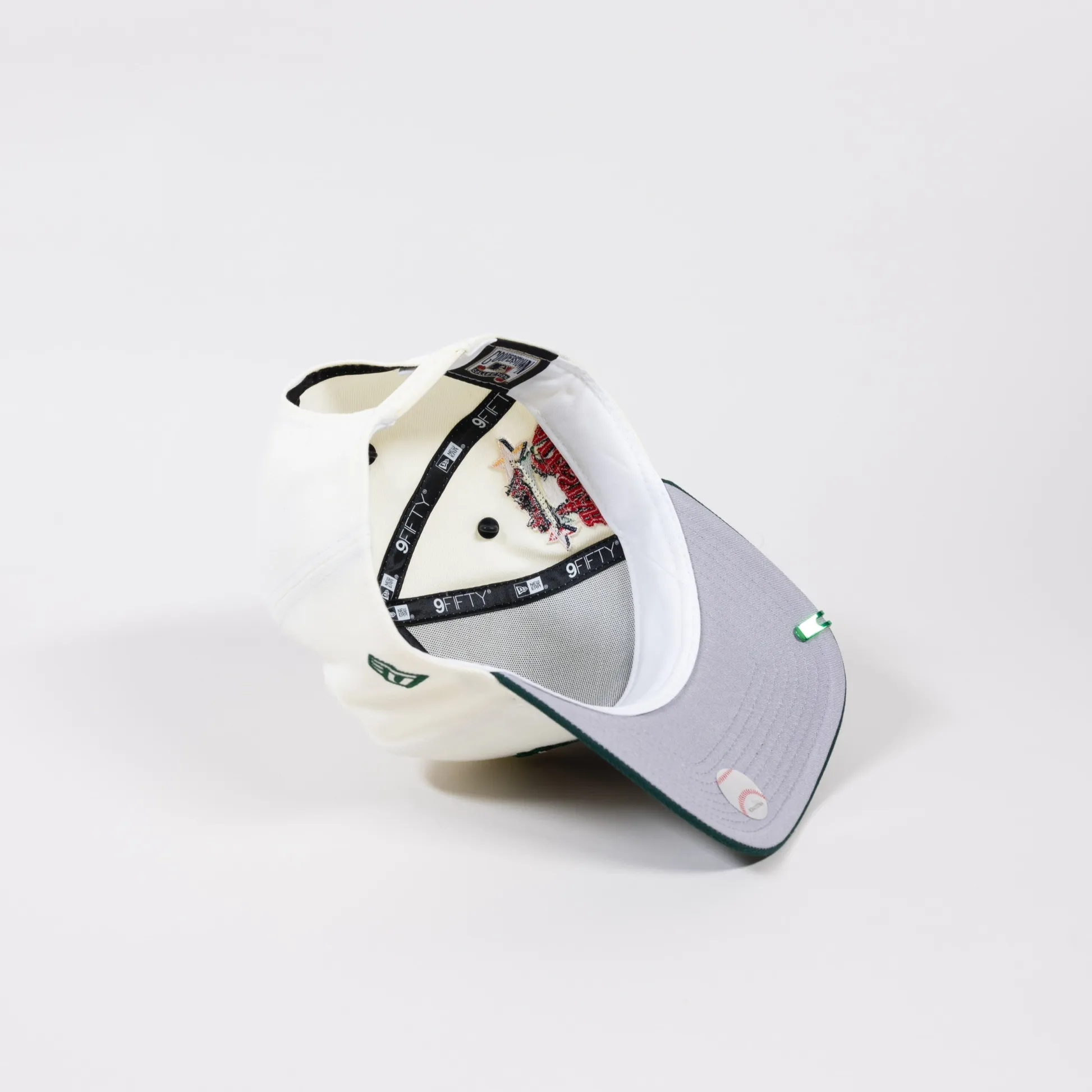 NEW ERA EXCLUSIVE 9FIFTY A-FRAME CHROME/ FOREST GREEN ATLANTA BRAVES SNAPBACK W/ 2000 ALL STAR GAME SIDE PATCH - Thesouthcap
