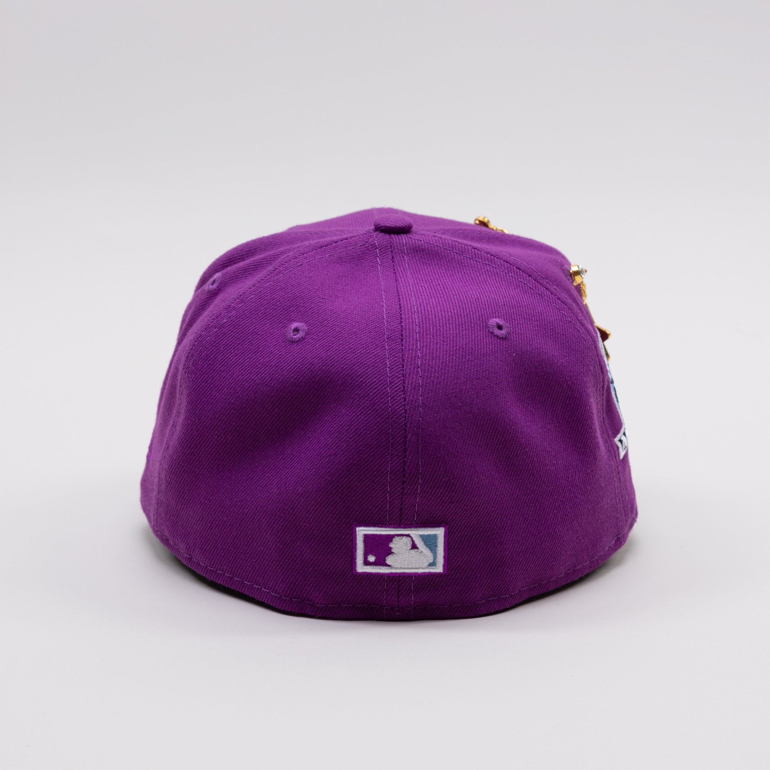 NEW ERA EXCLUSIVE 59FIFTY PURPLE LOS ANGELES DODGERS W/ PALM TREES + 50TH ANNIVERSARY SIDE PATCH - Thesouthcap