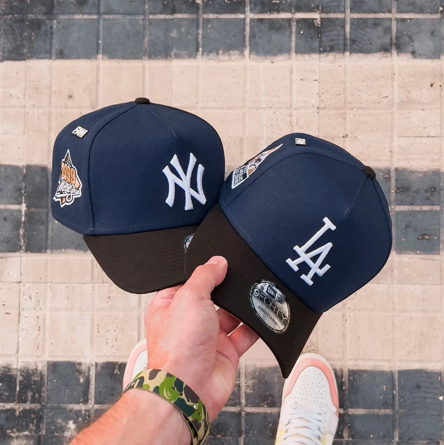 NEW ERA 9FORTY A-FRAME NEW YORK YANKEES WORLD SERIES 1999 TWO TONE / KHAKI UV SNAPBACK - Thesouthcap