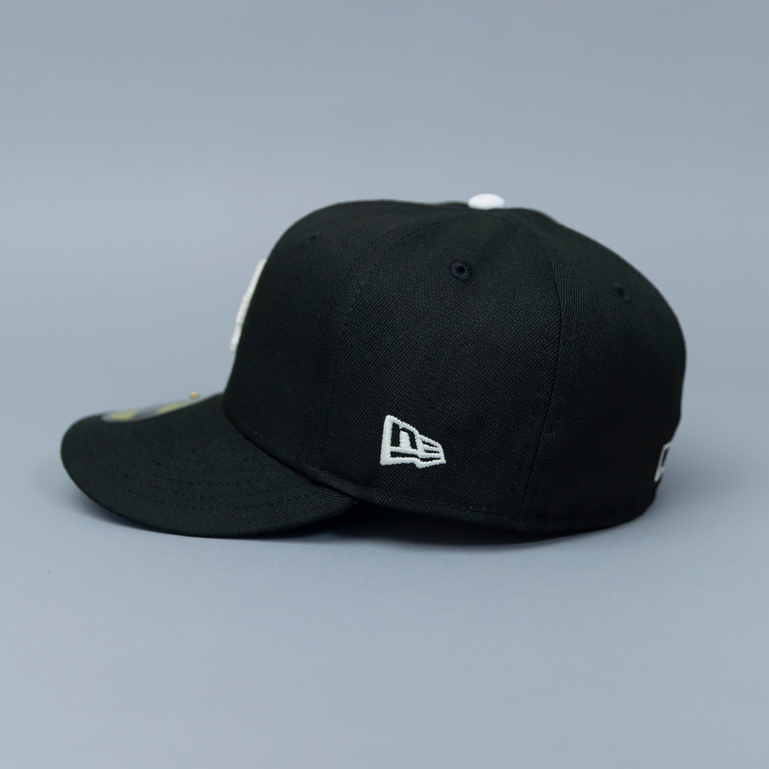 NEW ERA EXCLUSIVE 59FIFTY BLACK LOS ANGELES DODGERS W/ 40TH ANNIVERSARY SIDE PATCH - Thesouthcap