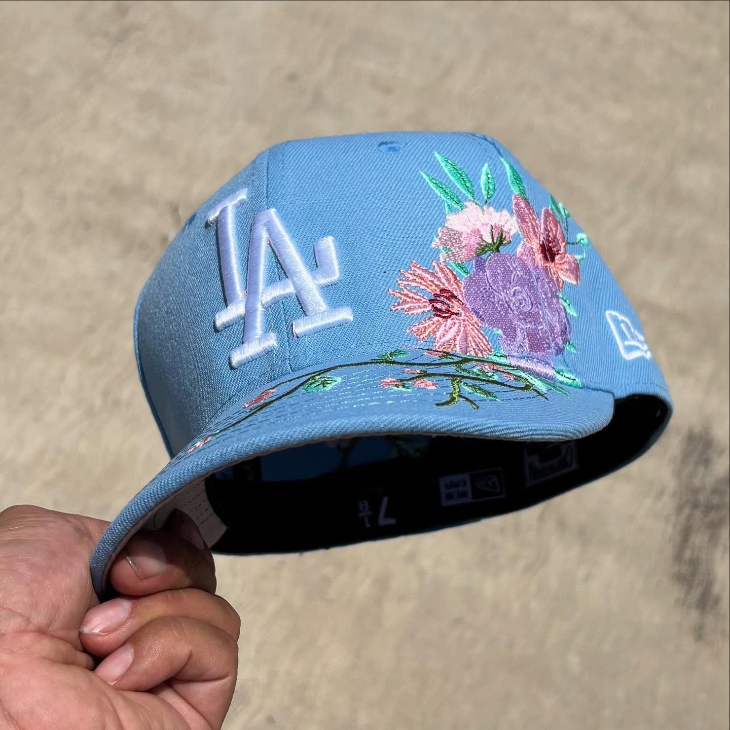 NEW ERA LOS ANGELES DODGERS FLORAL EMBROIDERED CASUAL BASEBALL CAP - Thesouthcap