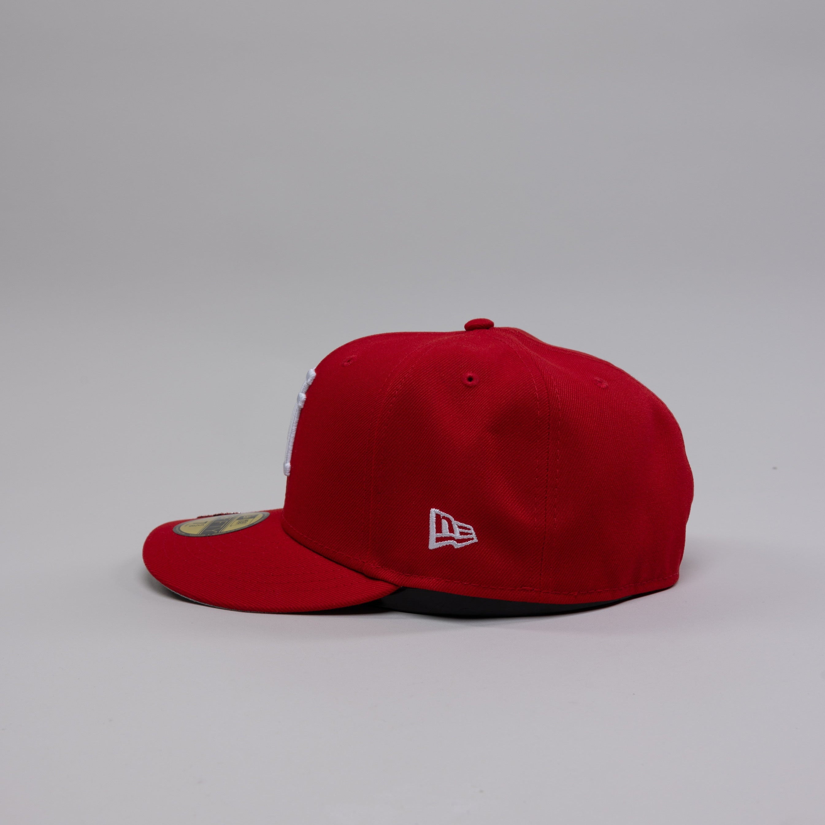 NEW ERA EXCLUSIVE 59FIFTY RED UPSIDE DOWN LOS ANGELES DODGERS W/ 40TH ANNIVERSARY SIDE PATCH - Thesouthcap