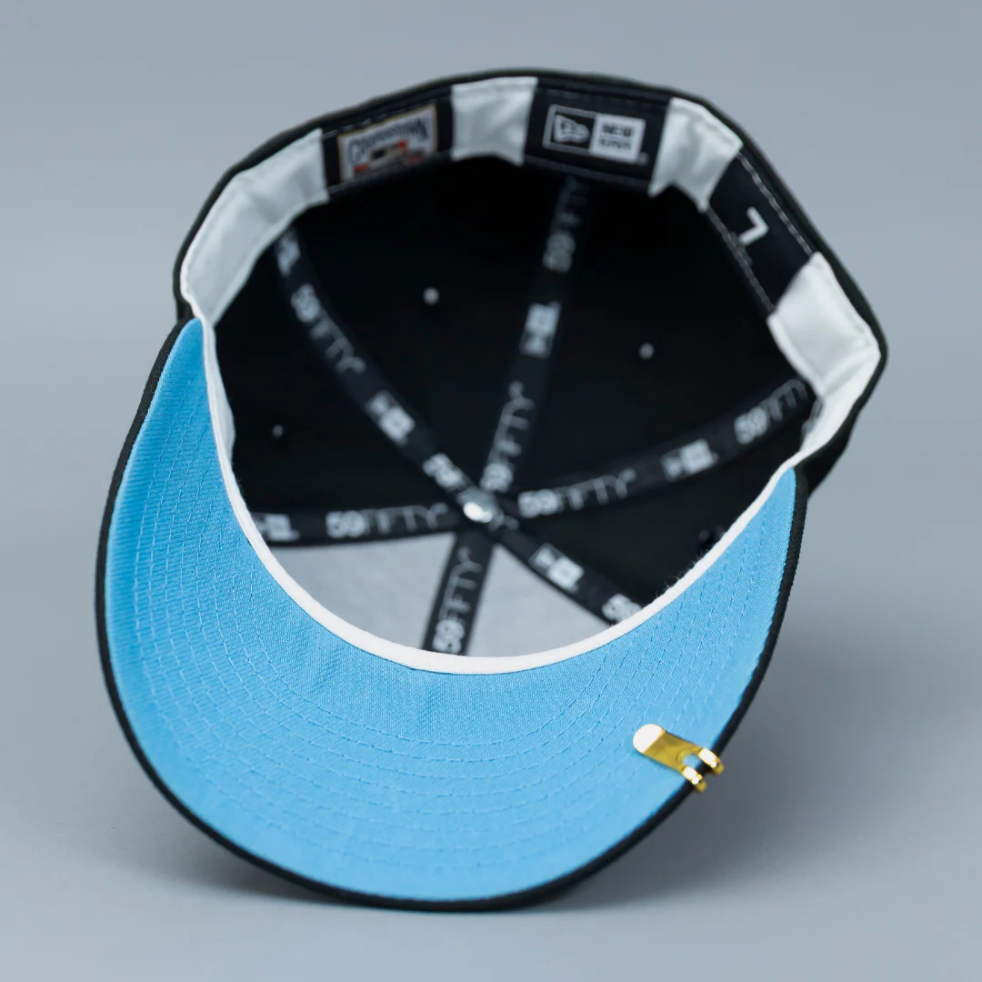 NEW ERA EXCLUSIVE 59FIFTY BLACK LOS ANGELES DODGERS W/ 40TH ANNIVERSARY SIDE PATCH - Thesouthcap