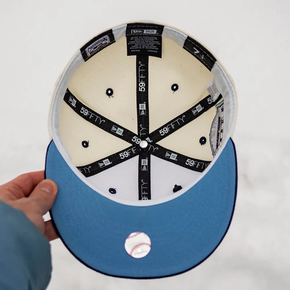 NEW ERA 59FIFTY MLB NEW YORK YANKEES YANKEE STADIUM 2008 TWO TONE/ SKY BLUE UV - Thesouthcap