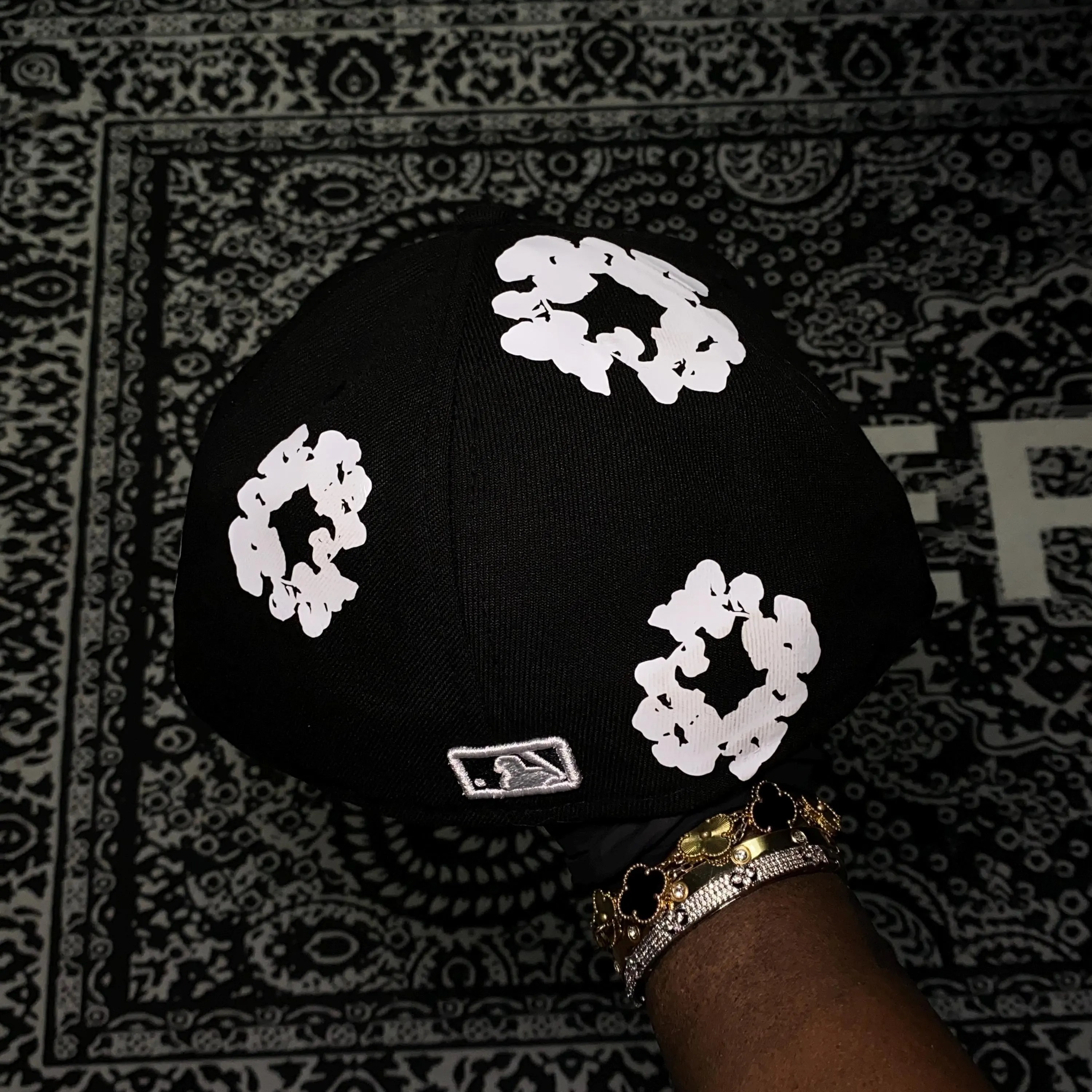 NEW YORK YANKEES DENIM TEARS BLACK FC EXCLUSIVE 59FIFTY - Thesouthcap