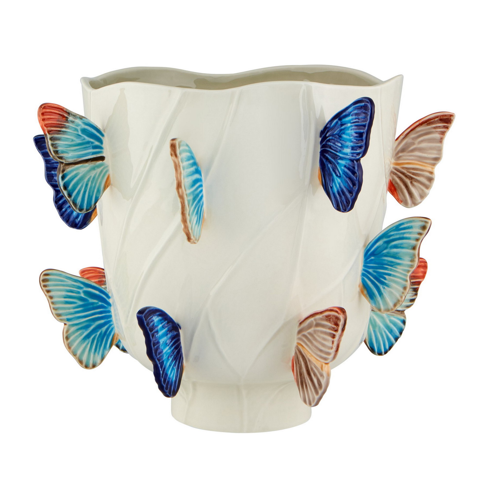 Bordallo Pinheiro Cloudy Butterflies Vase By Claudia Schiffer