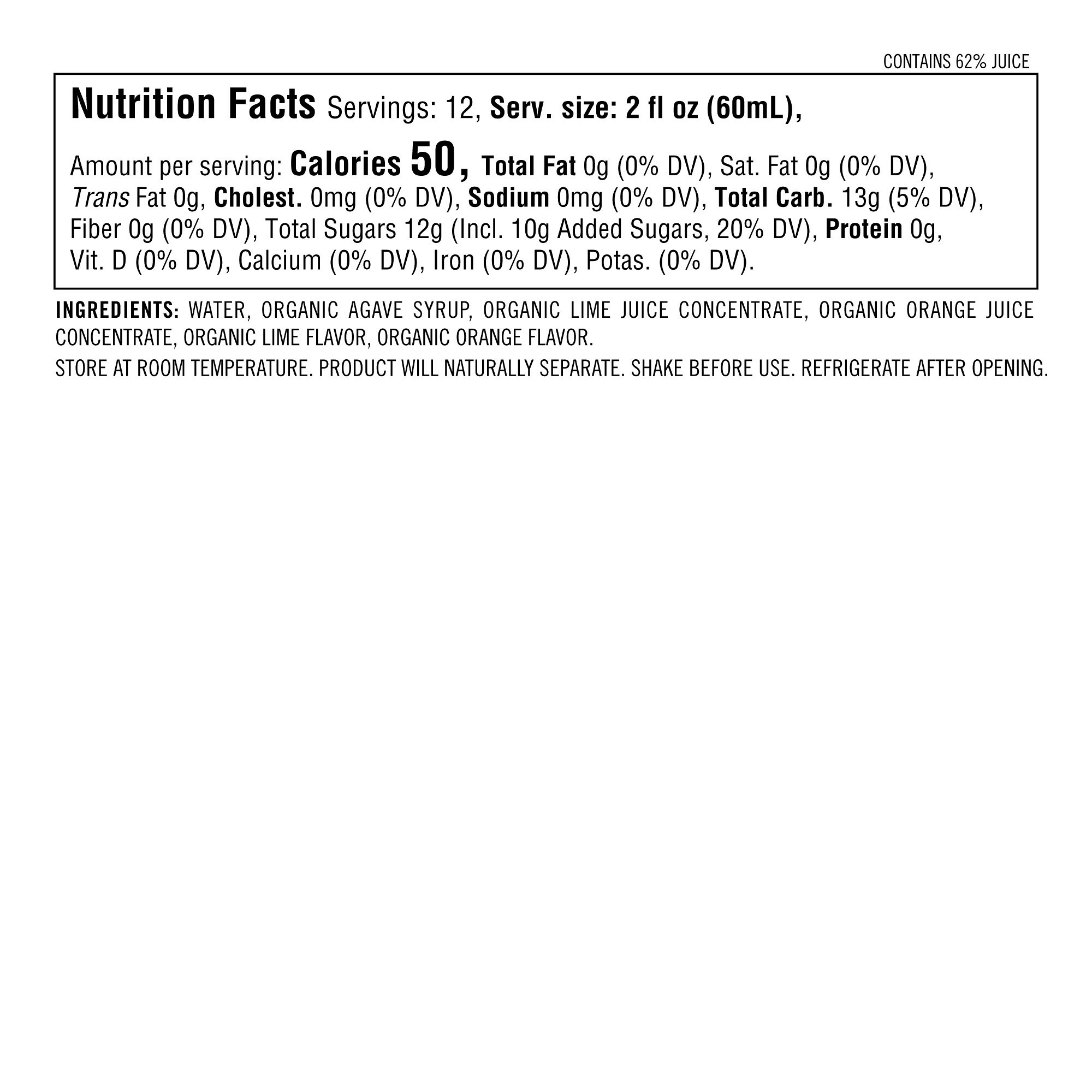 Williams Sonoma Organic Margarita Mix, Classic Lime