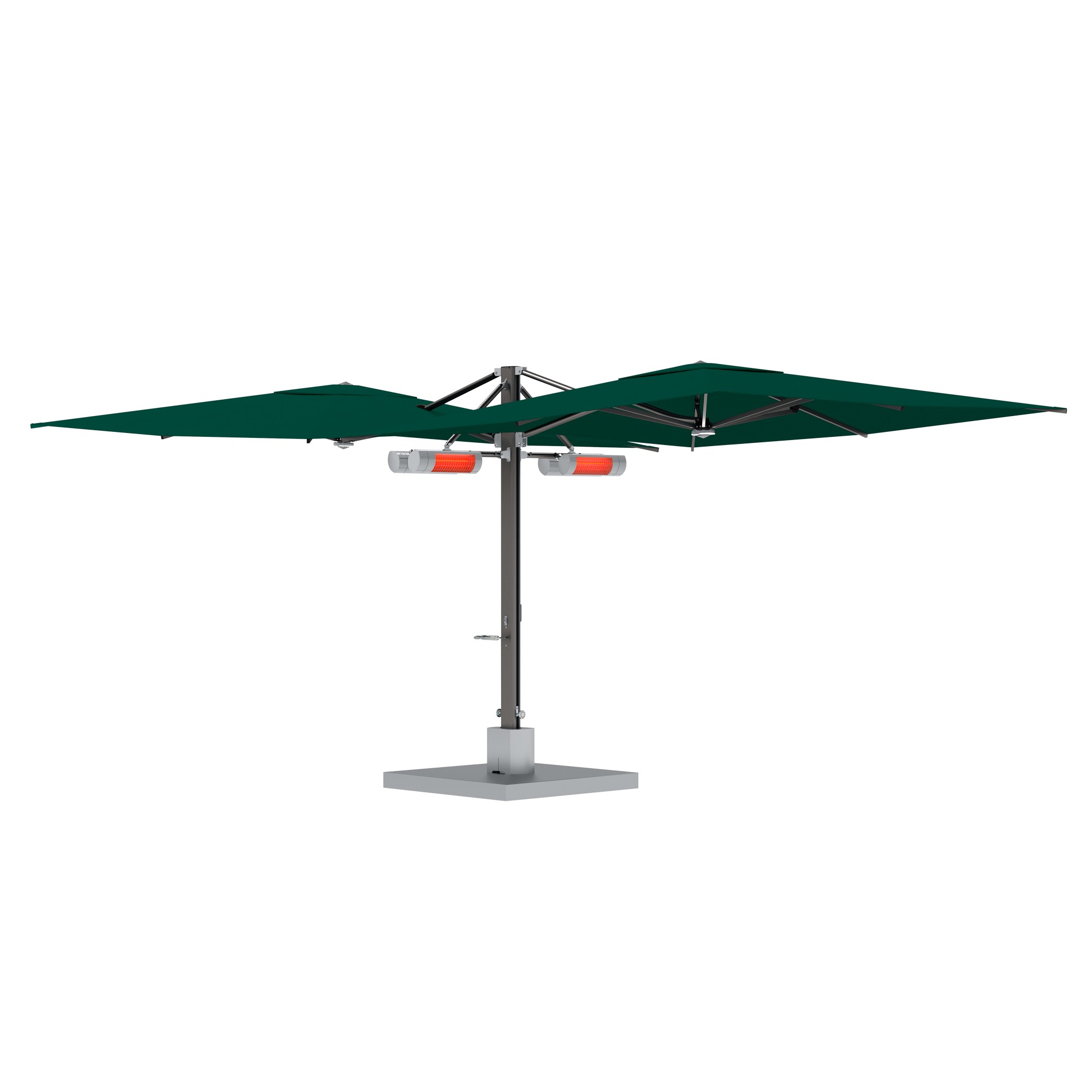 10' Sqaure Performance Dual Cantilever Umbrella