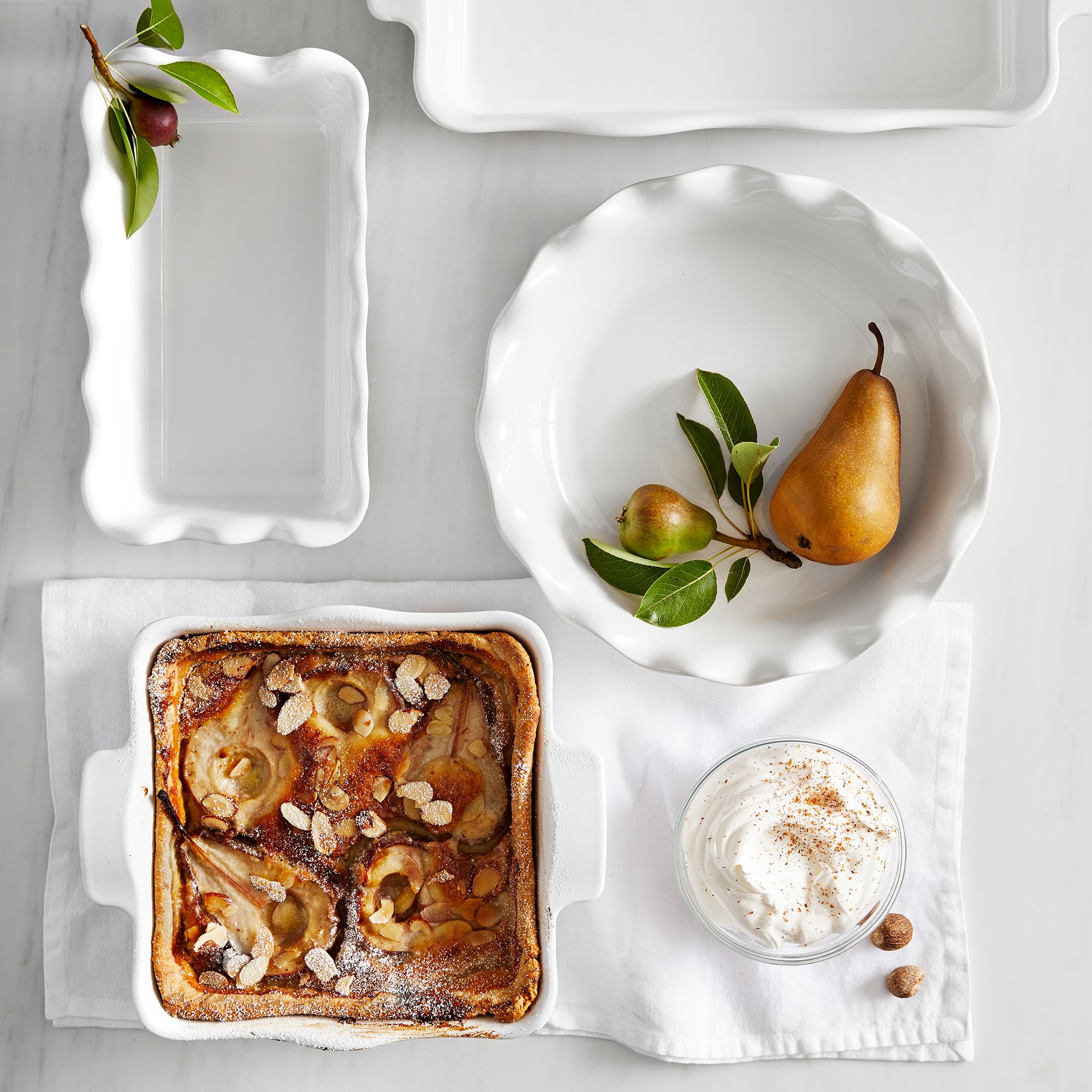 Emile Henry French Ceramic Ruffled Loaf Pan