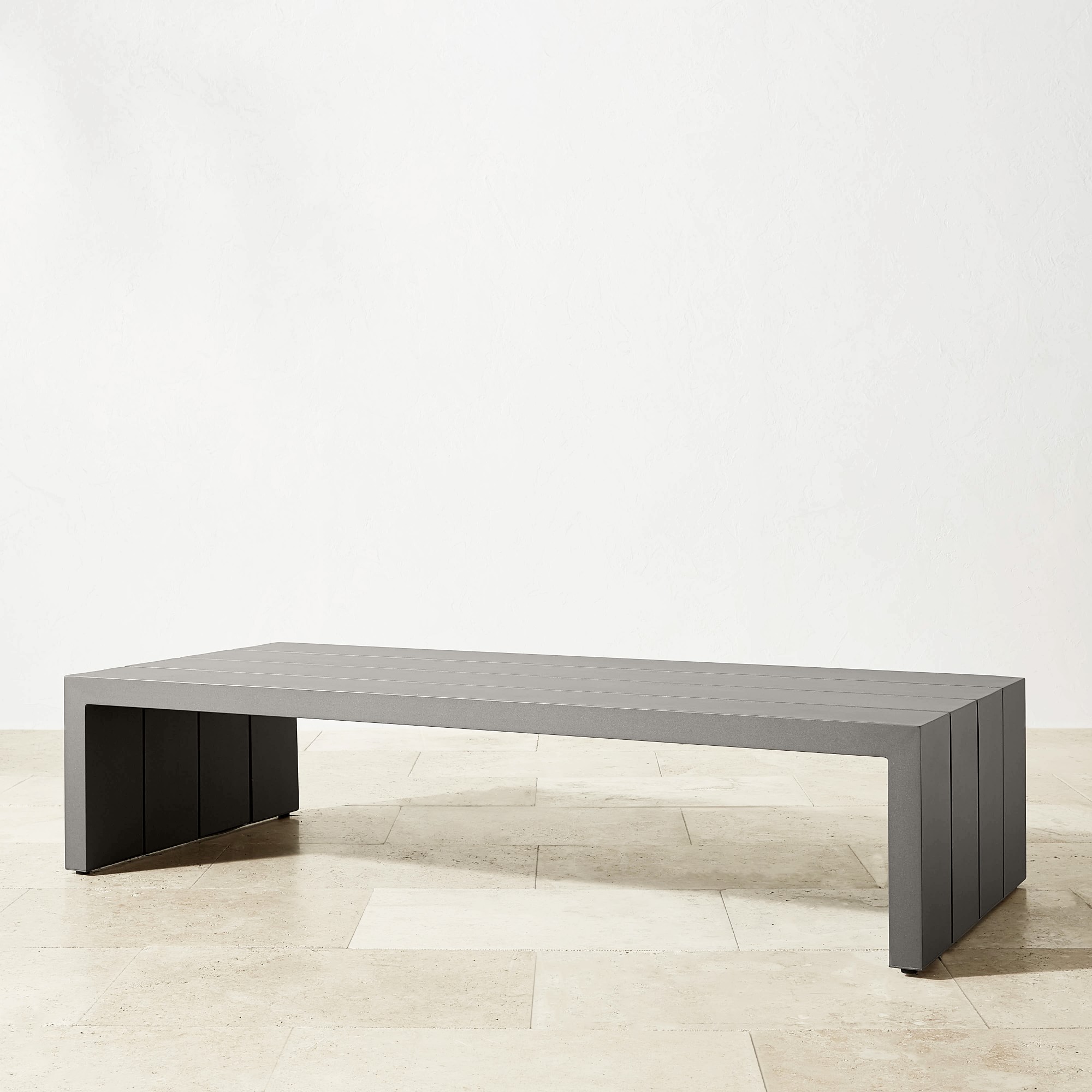 Larnaca Outdoor Slate Grey Metal Coffee Table (48