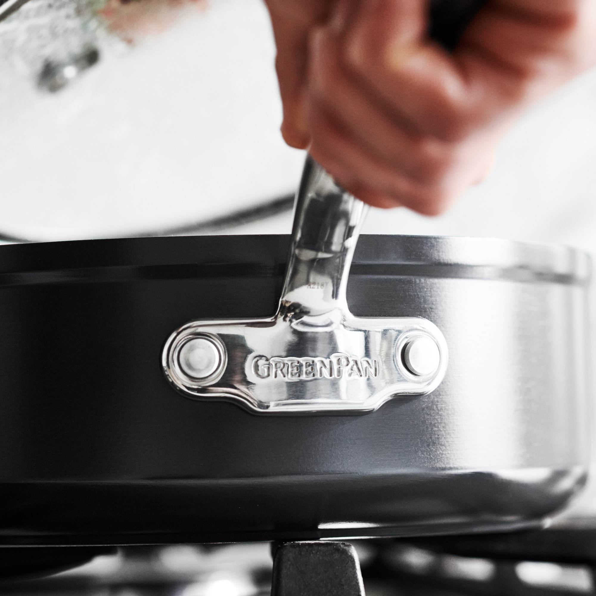 GreenPan™ Premiere Hard Anodized Ceramic Nonstick Covered Saute Pan with Helper Handle