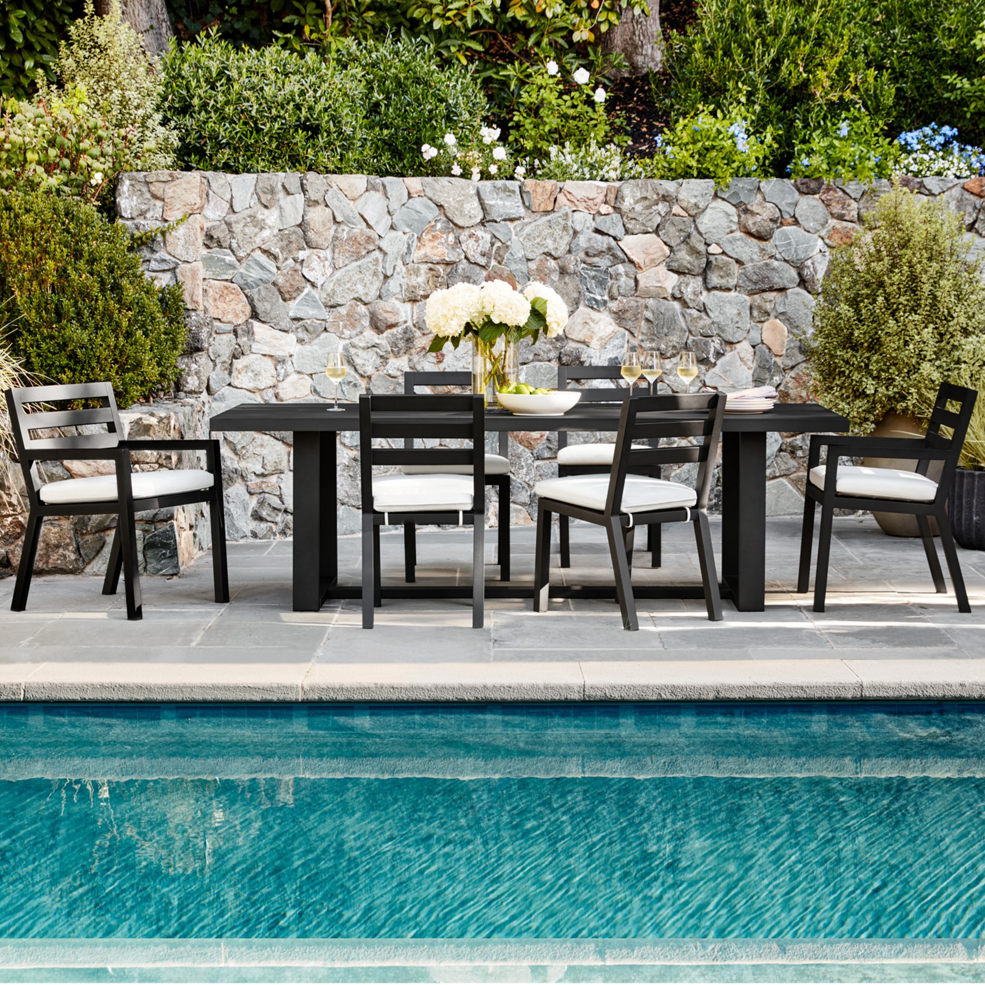 Ojai Outdoor Metal Dining Arm Chair